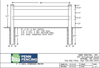 2-Rail Vinyl Post & Rail Fence – Penn Fencing, Inc.