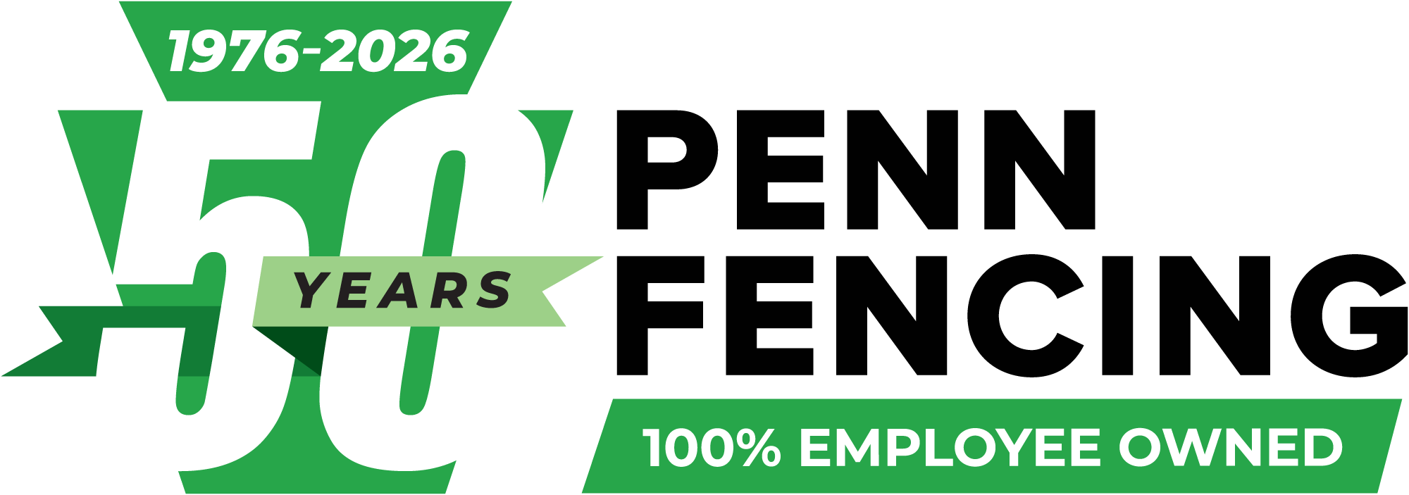 Penn Fence 50 years in business logo