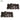 Pair of Nationwide Industries black horizontally adjustable narrow-to-narrow gate hinges with threaded adjustment bolts