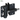 Nationwide Industries black horizontally adjustable gate hinge with small profile design and threaded adjustment bolt