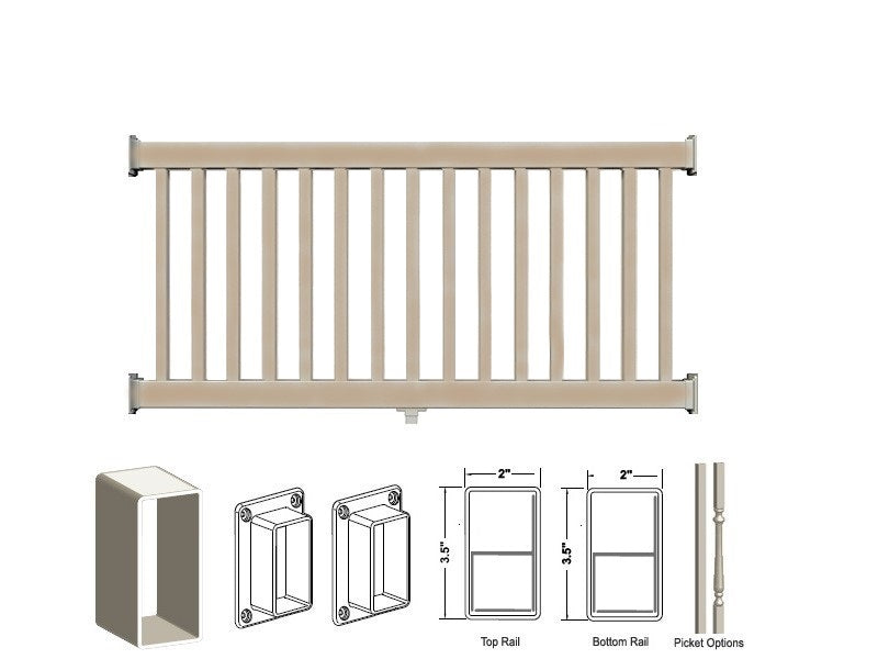 Box Type Rails Vinyl Railing - 2
